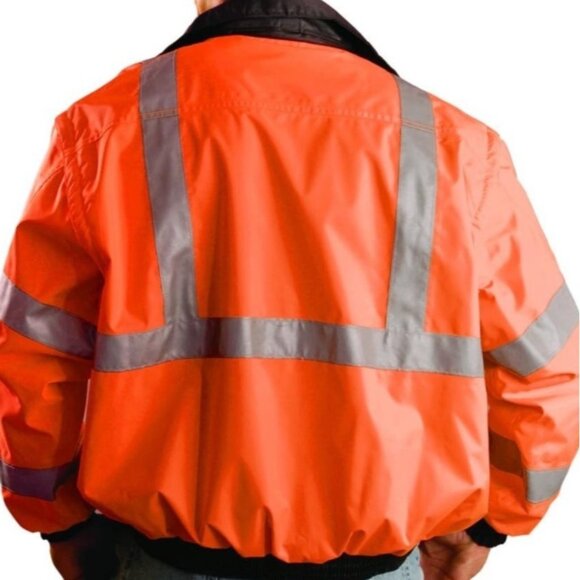 OccuNomix Premium 4-in-1 Bomber Jacket Size S Class 3 Orange Waterproof Reflecti - Picture 7 of 9